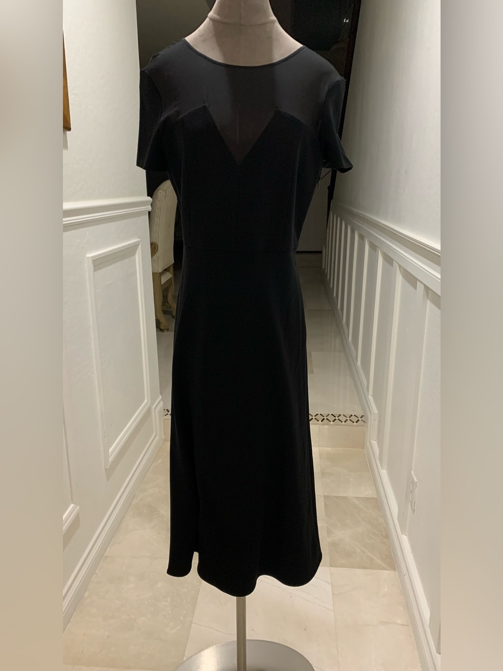 MaxMara Studio Asturie Mixed Media Belted Dress Size 8 US